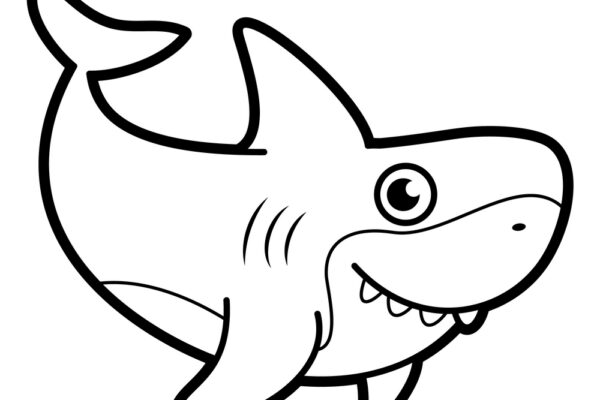 granpa shark da colorare per bambini