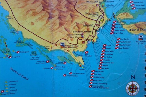mappa immersioni sharm