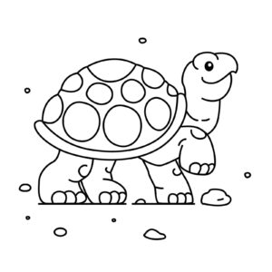 tartaruga da colorare con zampa alzata