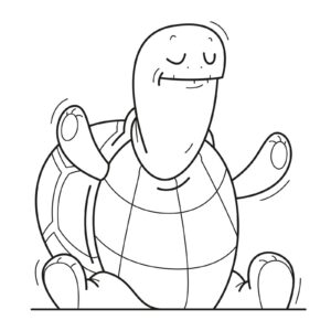 disegno di tartaruga sorridente