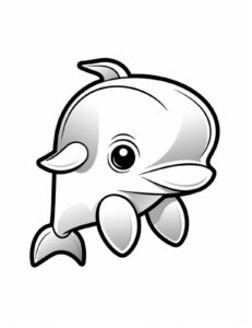 cucciolo di delfino in bianco e nero