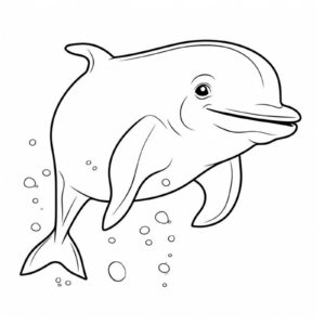 delfino in bianco e nero che sorride